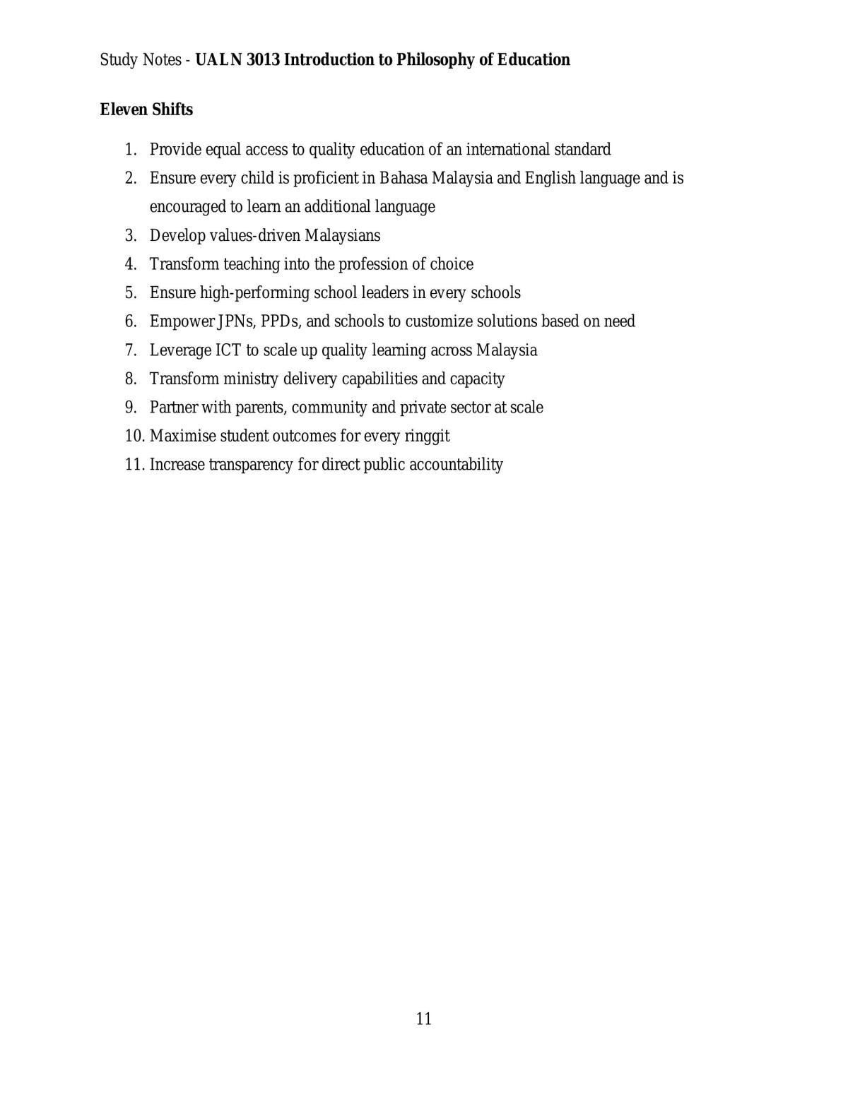 Study Notes - Introduction to Philosophy of Education - Page 12