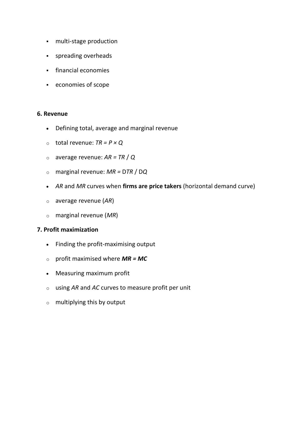Microeconomics Study Notes - Page 11