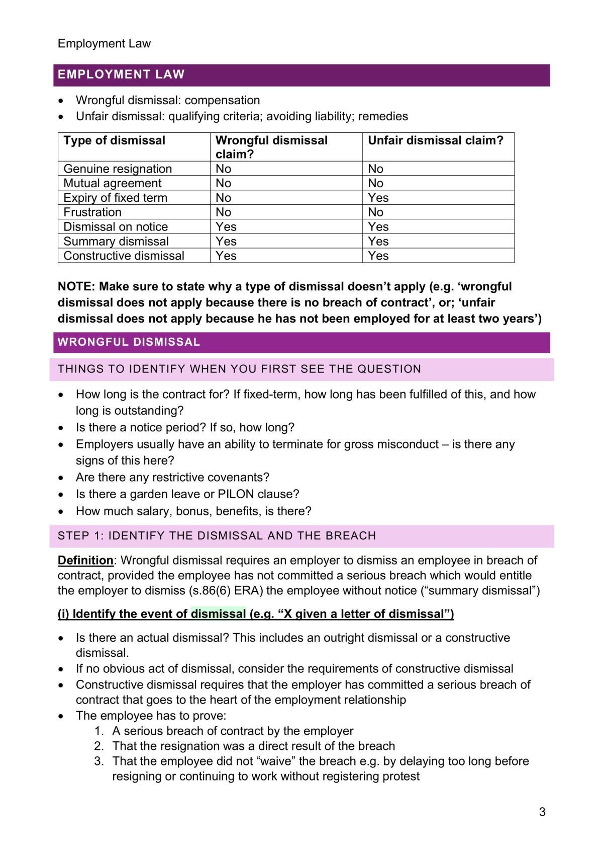 Complete Pensions & Employment Law Notes - Page 3