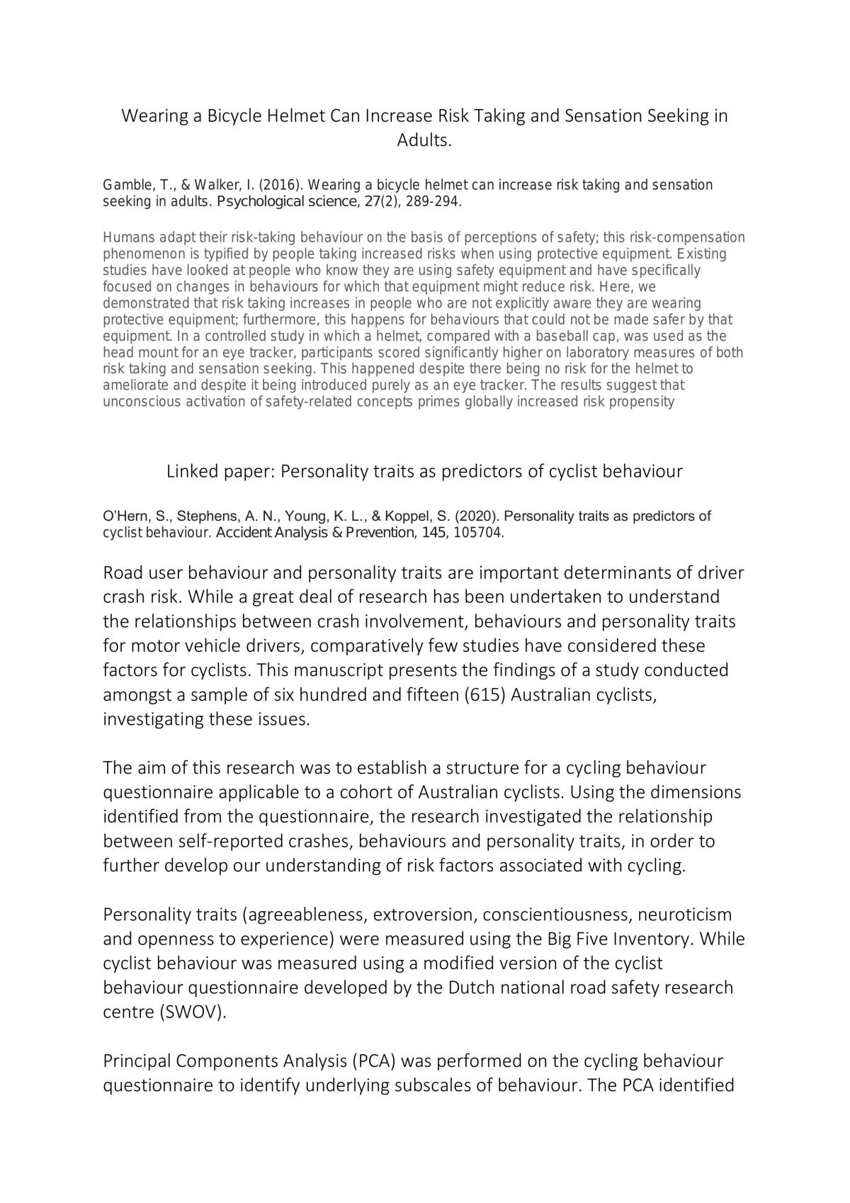 Psychology of Risk lecture notes  - Page 16