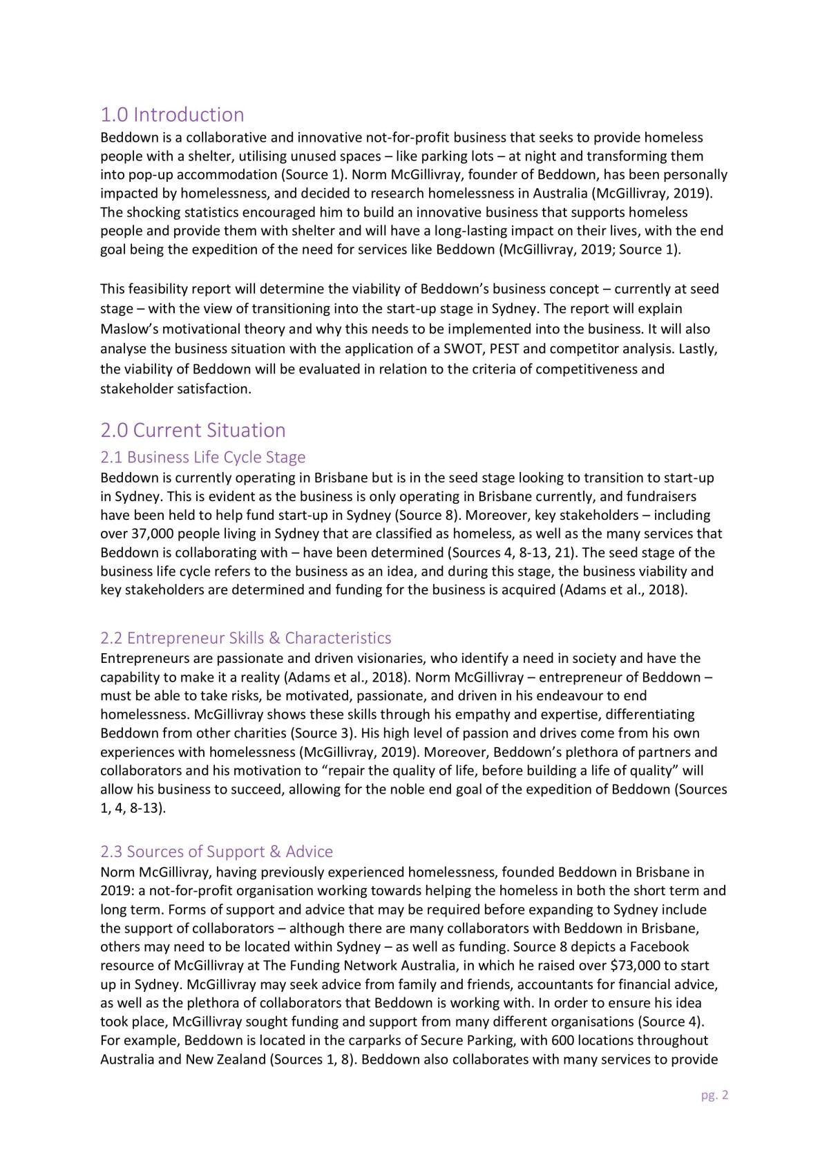 Feasibility Report - Beddown - Page 3
