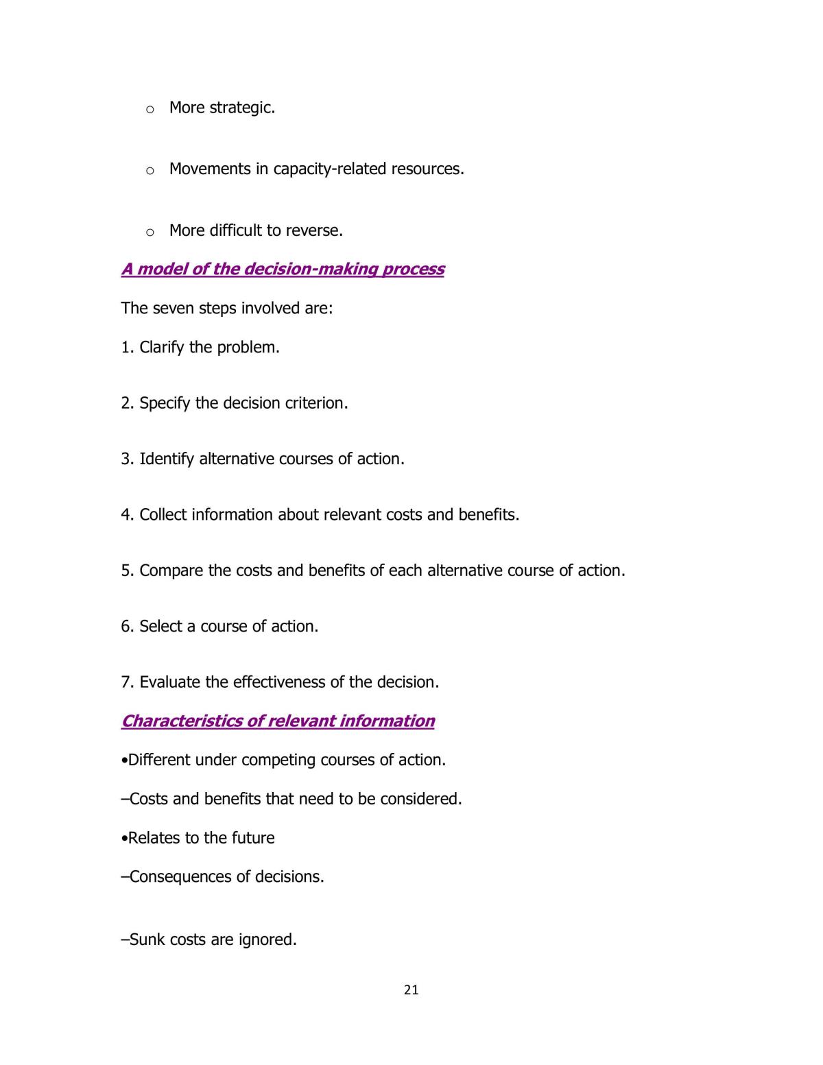 Management Accounting II Study Notes - Page 21