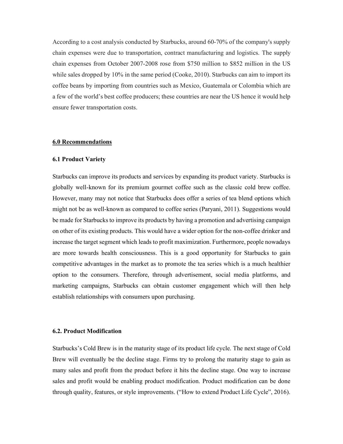 Operations Management Project - Starbucks - Page 13