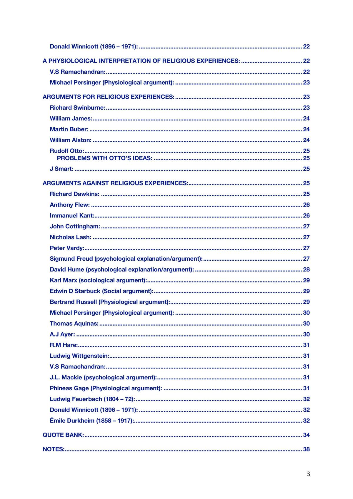 Religious experiences notes - Page 3