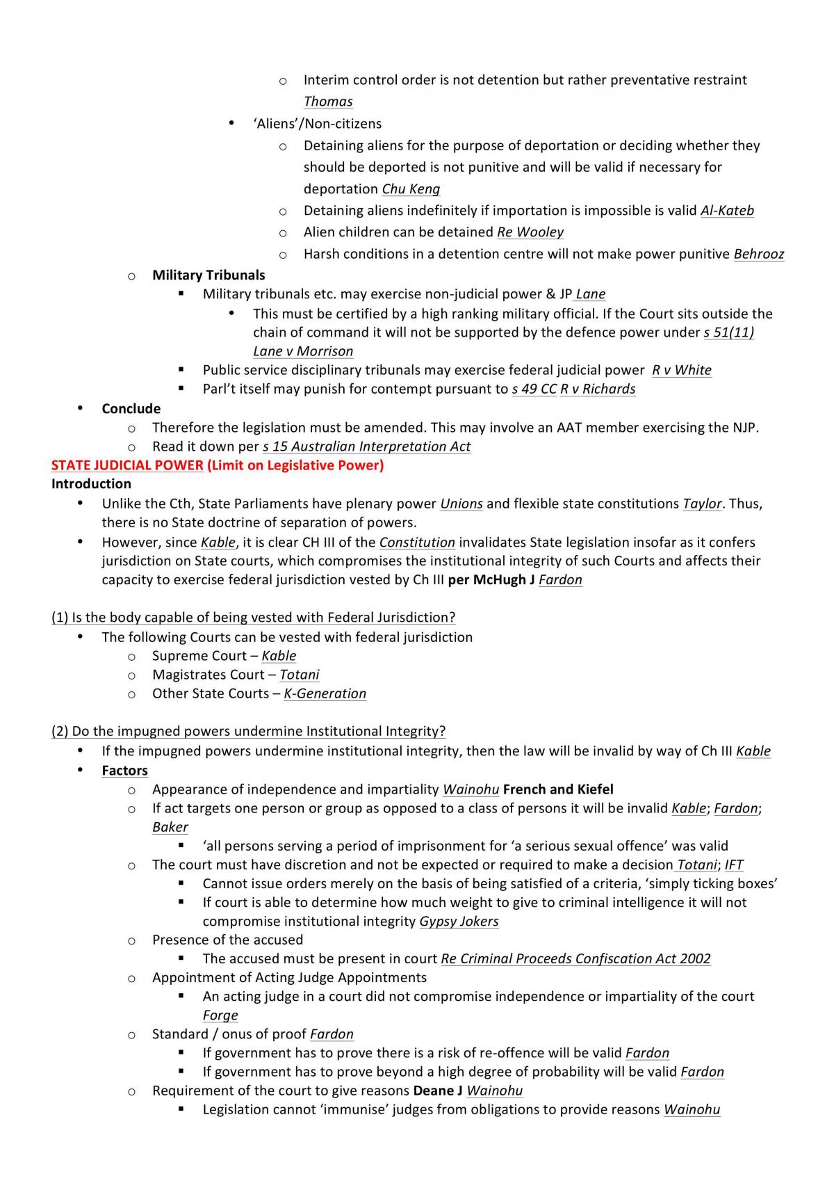 Constitutional Law B Course Notes - Page 22