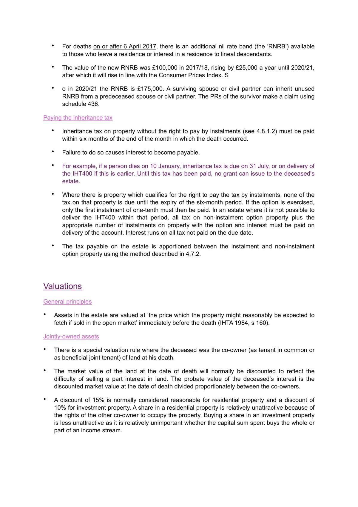 Wills and Administration of Estates Notes - Page 60