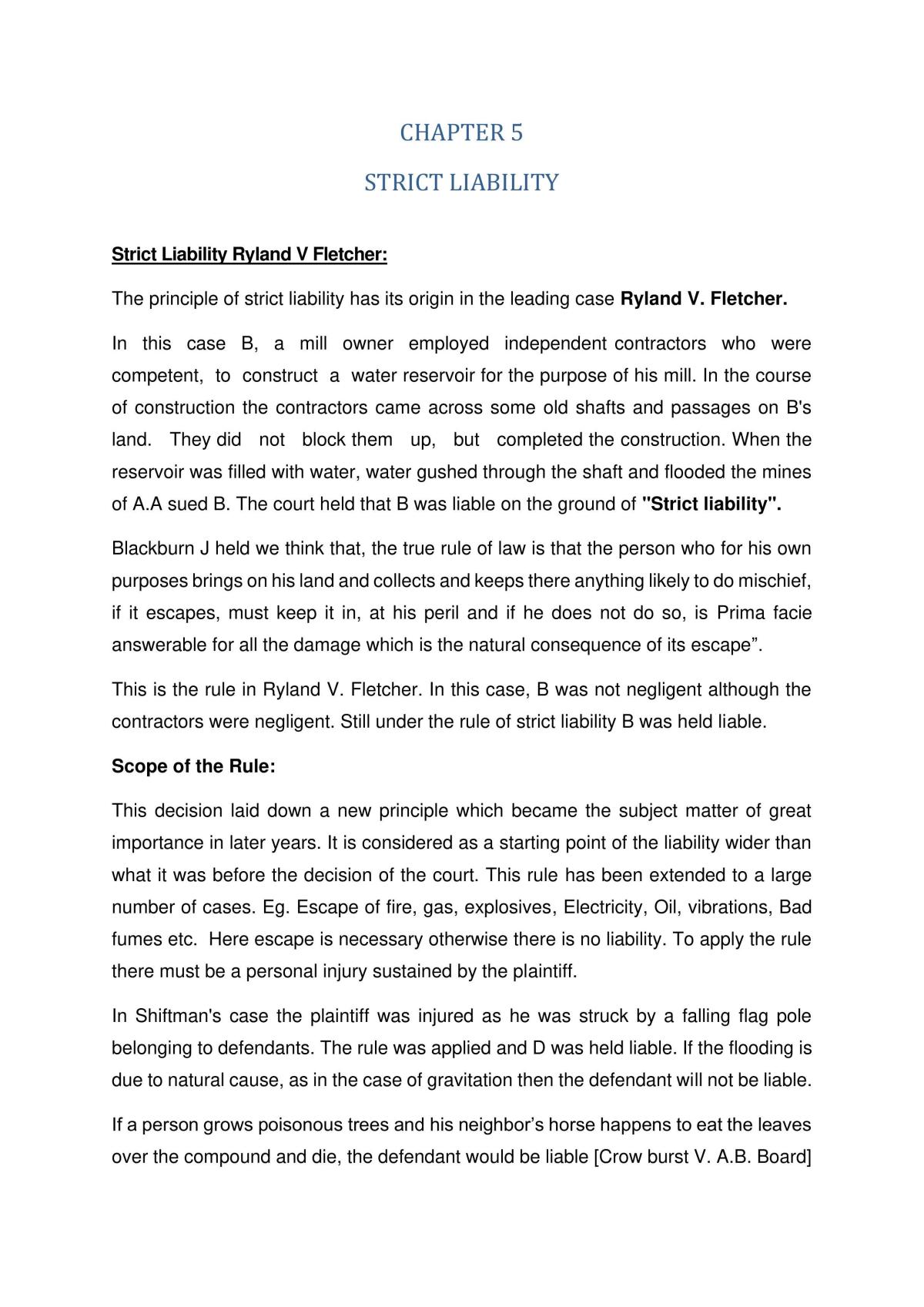 Law of Tort Study Notes - Page 14
