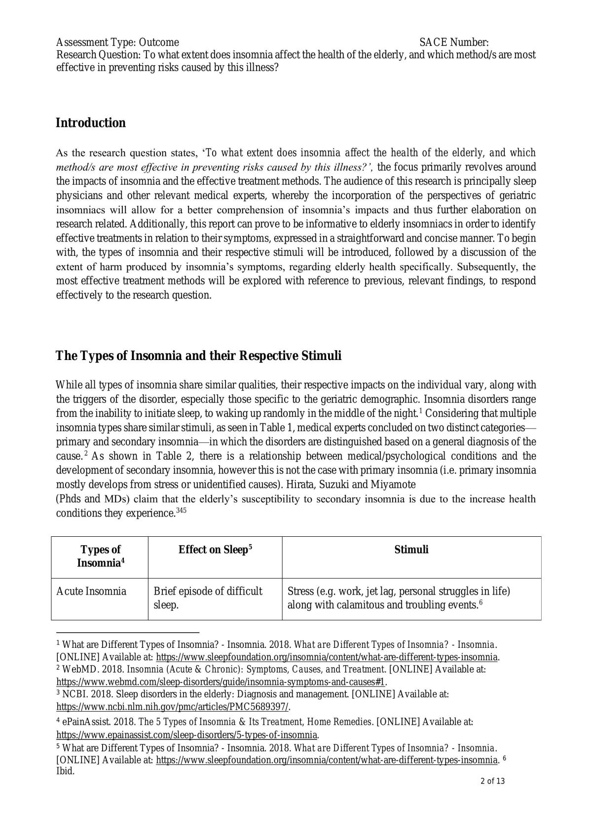 Outcome - Insomnia in Elderly - Page 3