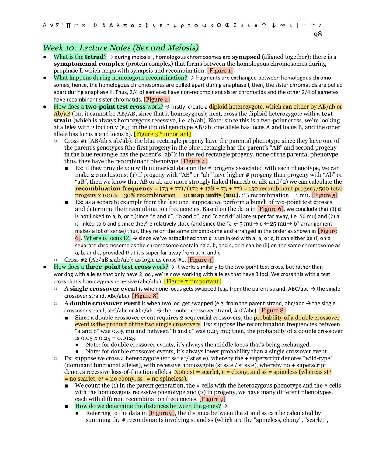 Genetics 2581 Course Notes - Page 98