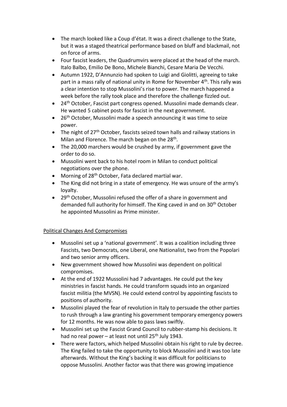 Mussolini's Itality - Complete Study Notes - Page 3