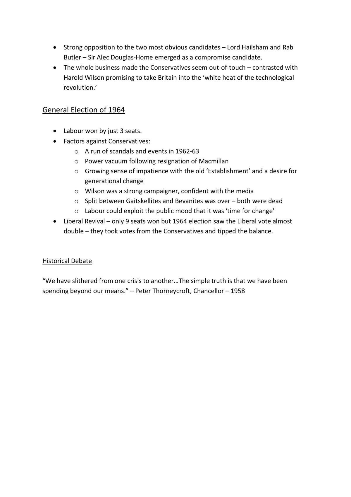The Making of Modern Britian, 1951 - 2007 Complete Notes - Page 4