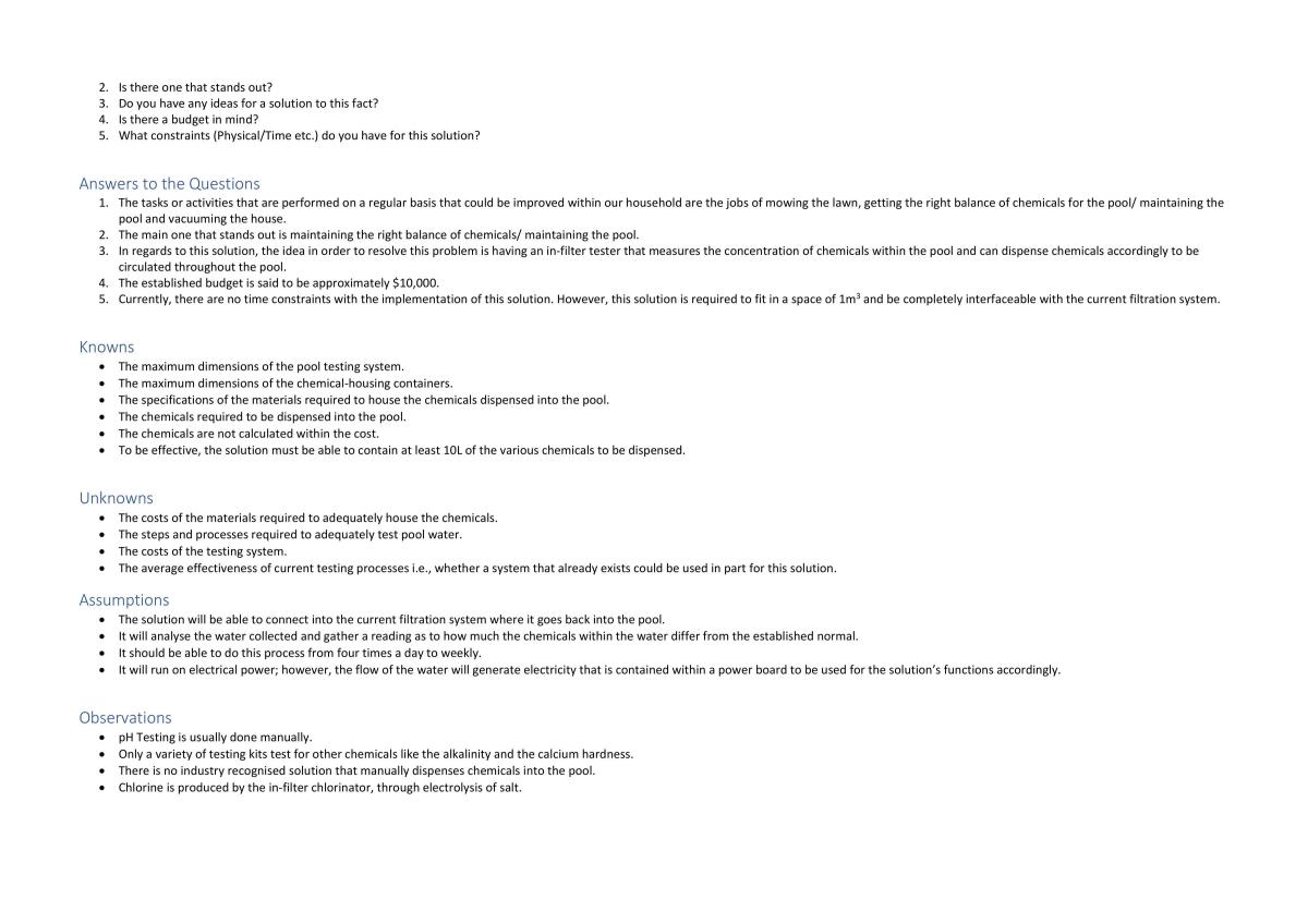 Investigating the Development and Testing of a Pool Filtration and Chemical Dispensing System - Page 3
