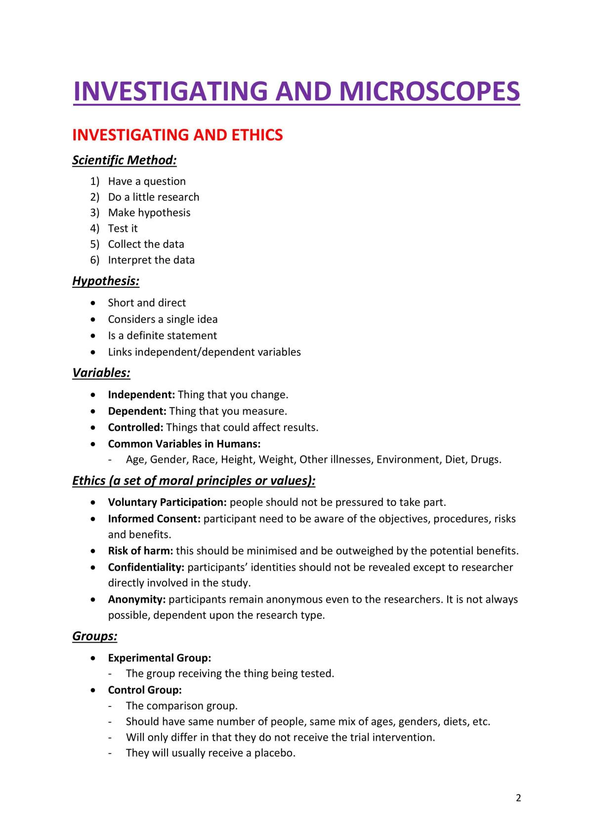 Human Bio Notes - Page 3