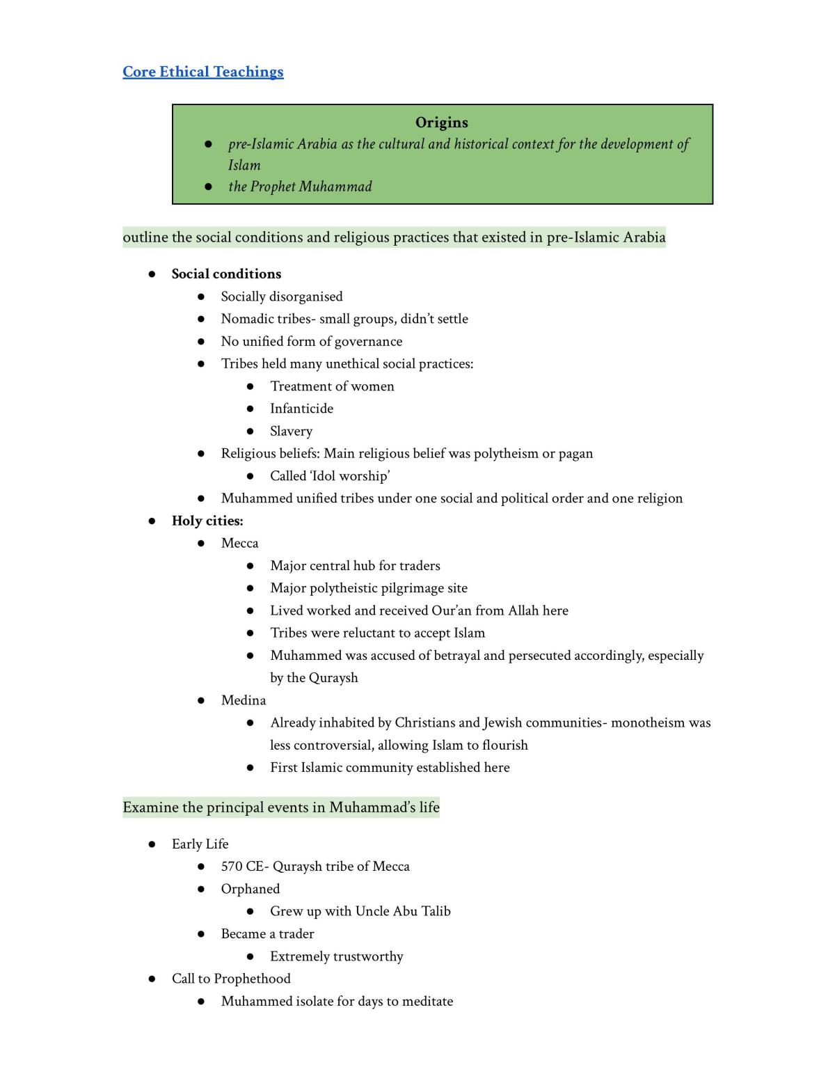 PRELIM Islam Notes  - Page 3