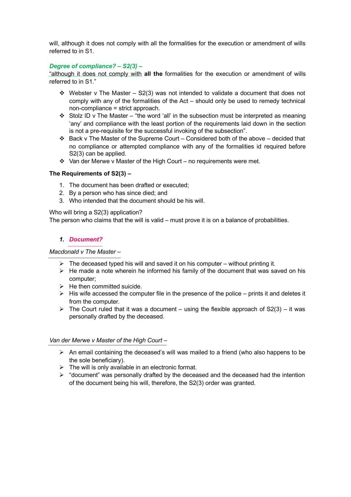 Study Notes - Law of Succession - Page 25