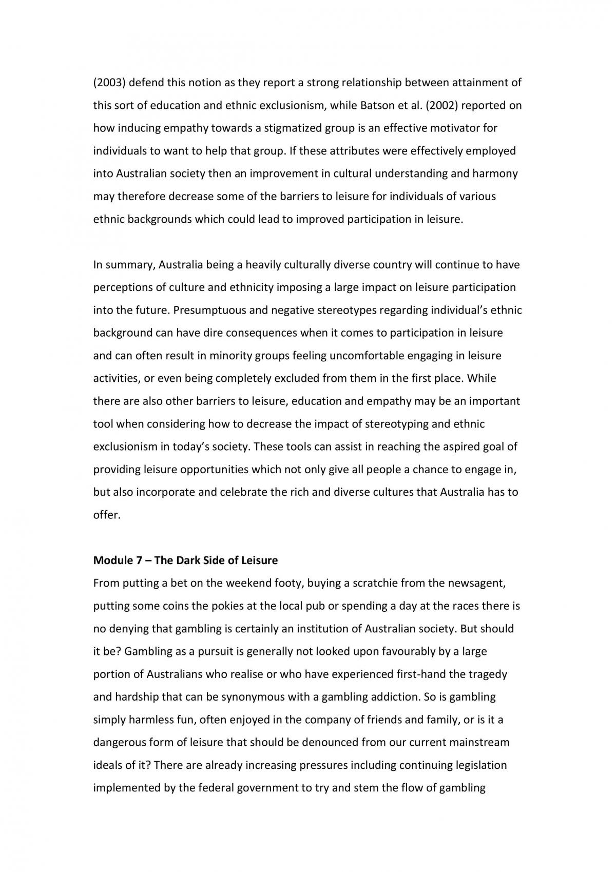 Leisure Concepts Course Notes - Page 15