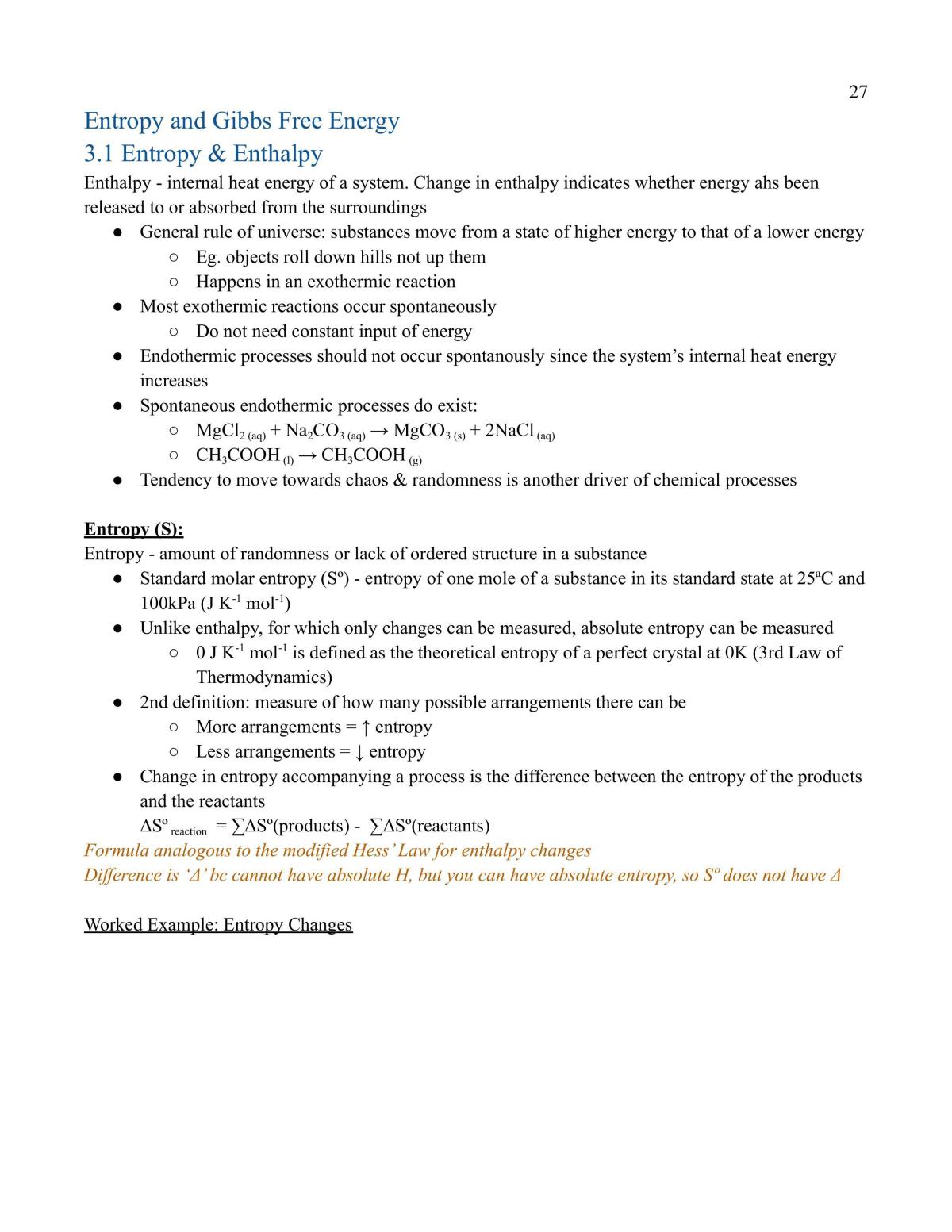 Chemistry Module 4: Drivers of Reactions Notes - Page 27