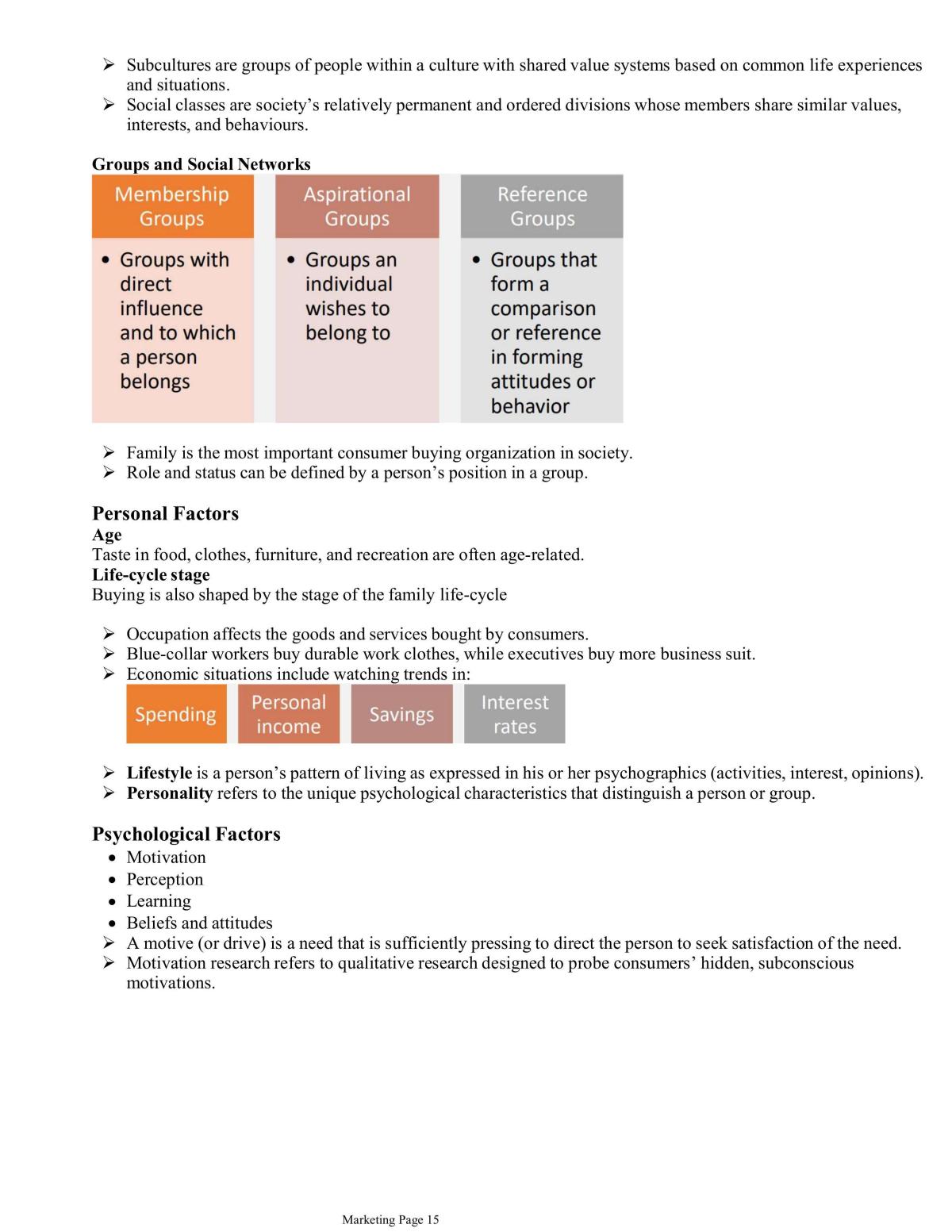 Marketing study notes - Page 15