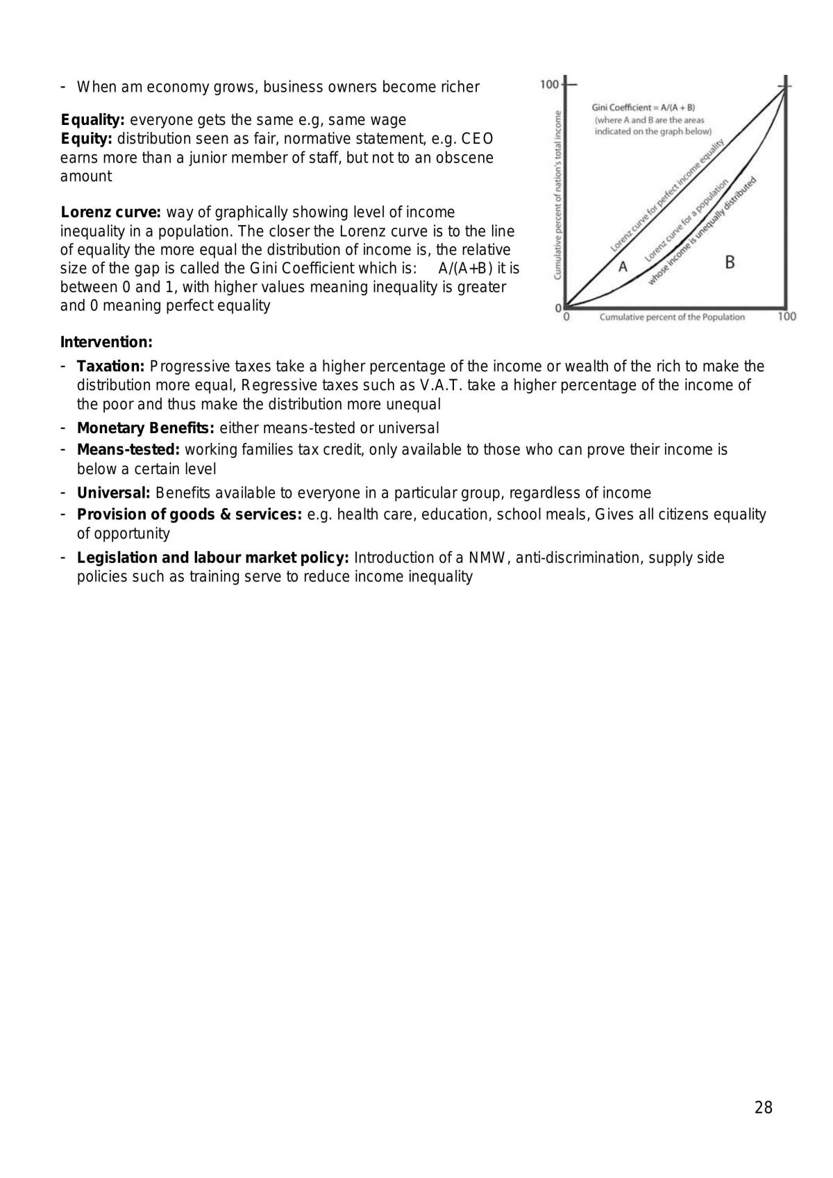 A Level Economics Full Subject Study Notes - Page 28