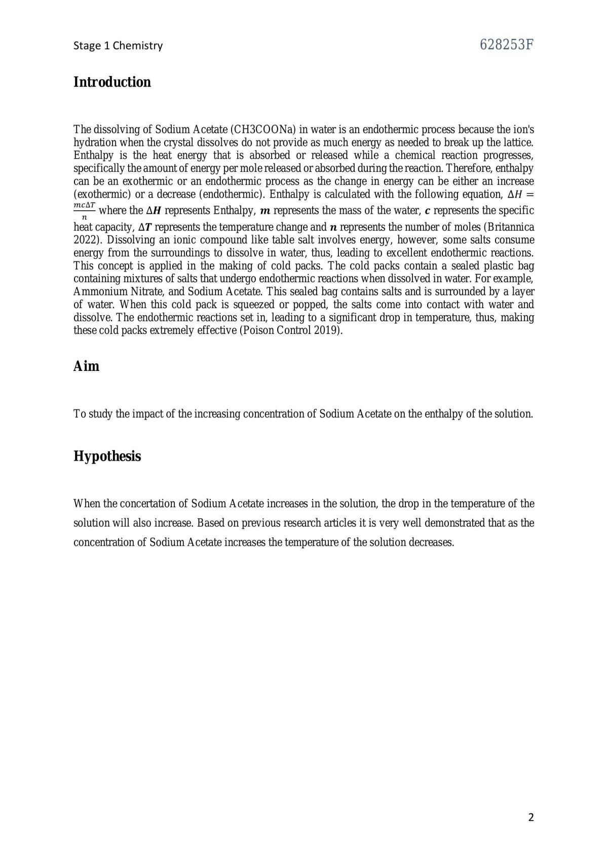 What Impact Does Mass Have on Measured Enthalpy of Solution - Page 3