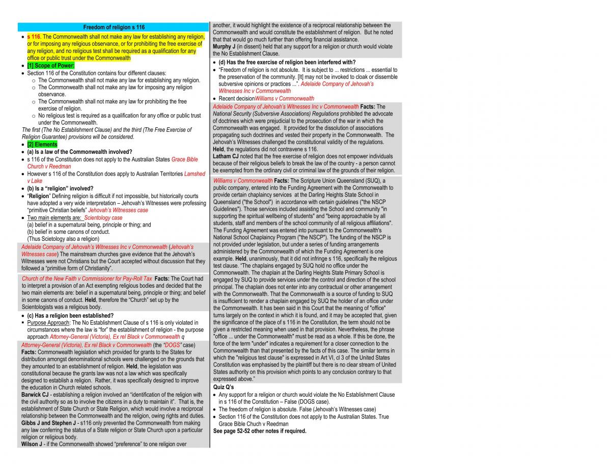 Constitutional Law Exam Notes - Page 18