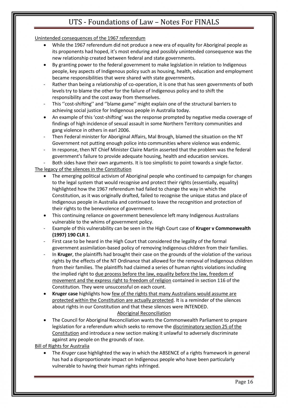 Foundations of Law - Notes for Finals - Page 16
