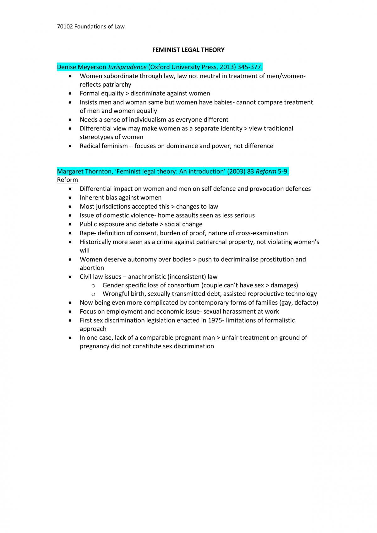 Foundations of Law Final Exam Notes- Autumn 2014 - Page 23