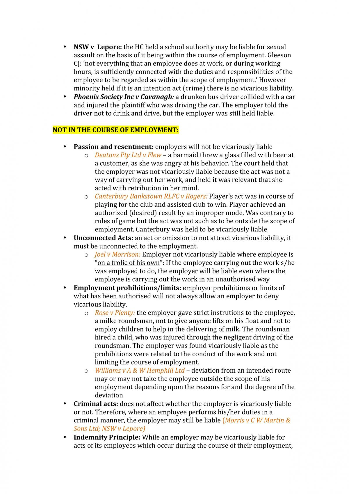 Torts final exam notes - Page 52