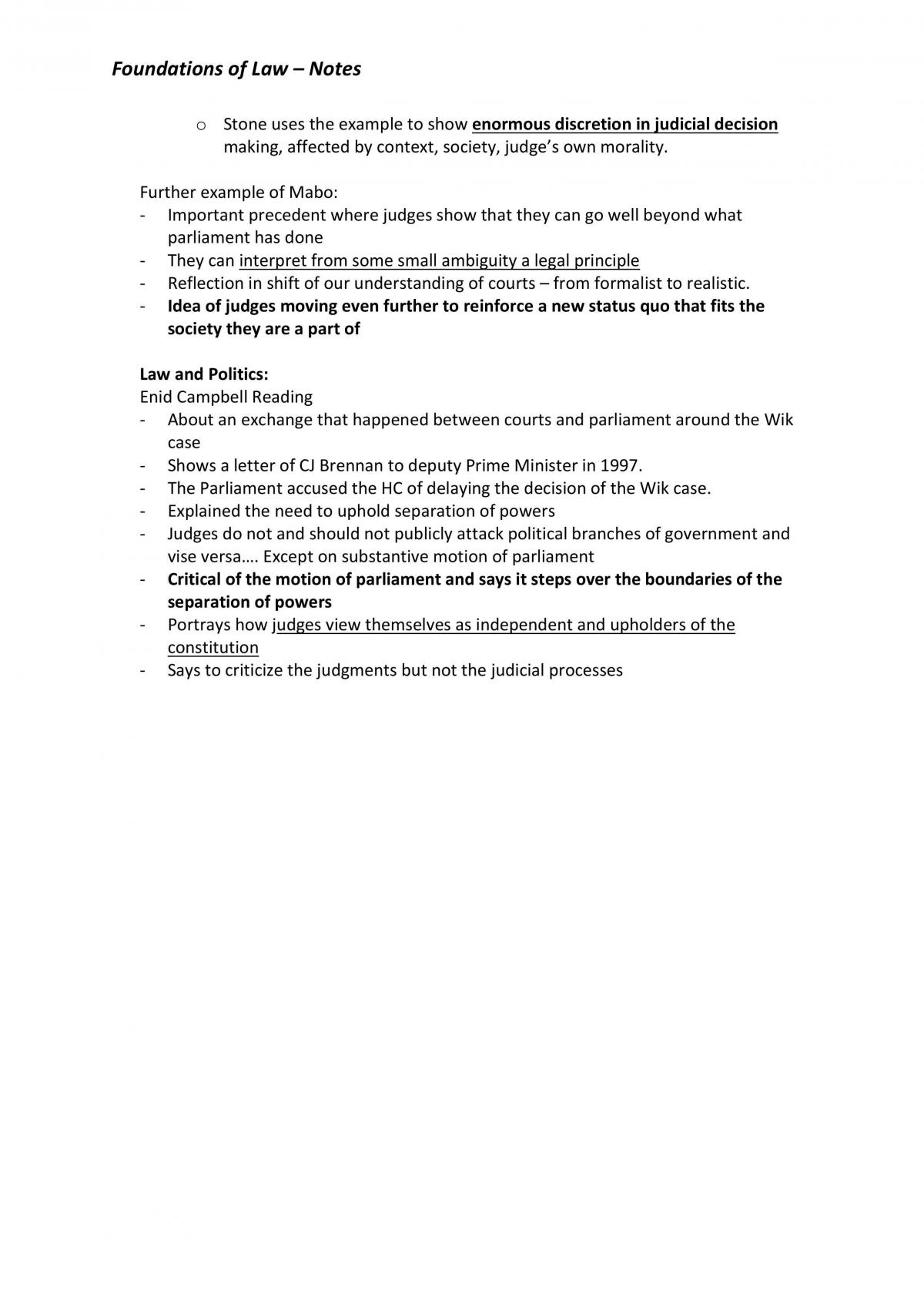 Foundations of Law Exam Revision Notes - Page 30