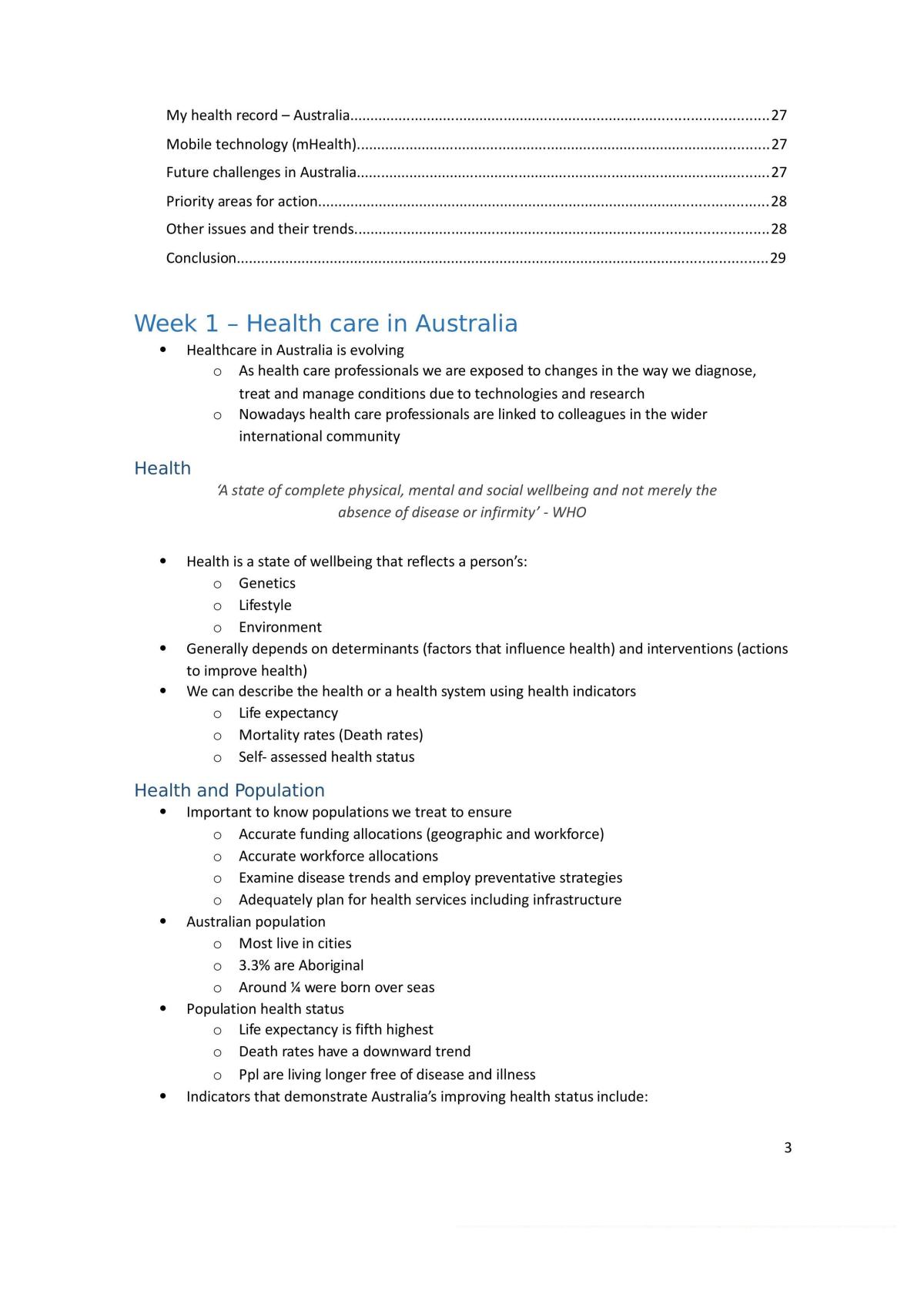Health and Health Care in Australia Exam Prep - Page 3
