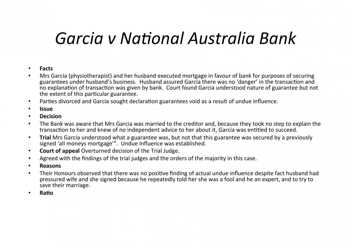 Summary of all relevant cases for Contracts - Page 93
