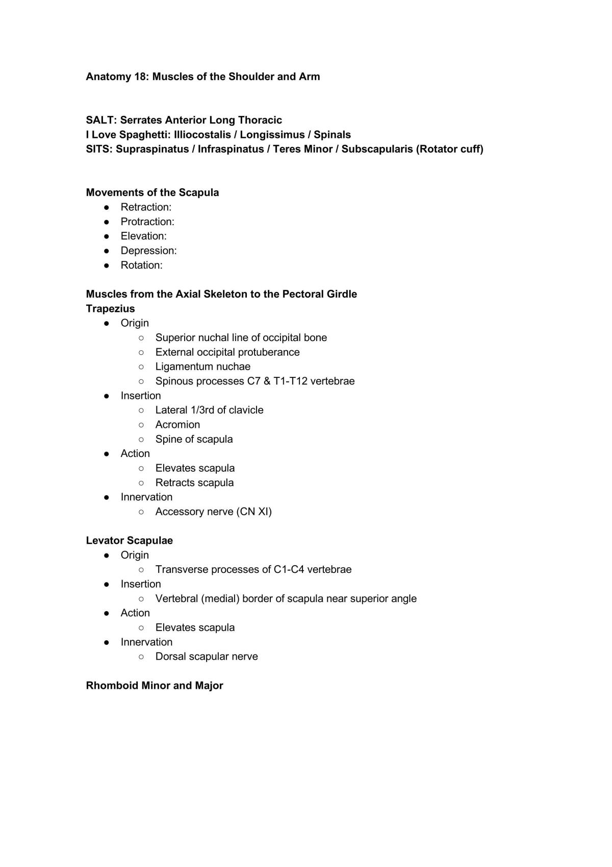 Human Anatomy Summary - Page 40