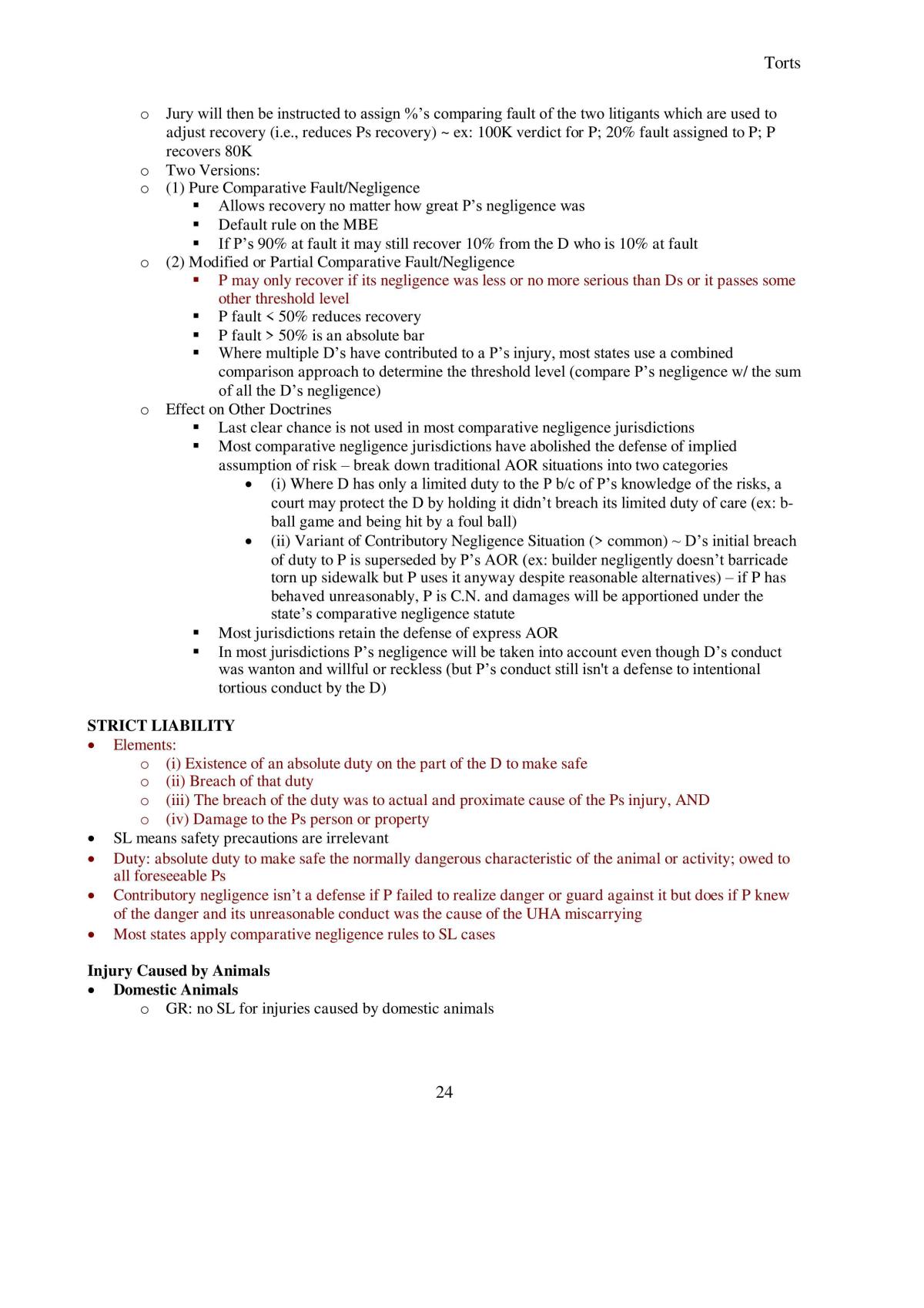 Torts Notes - Page 24