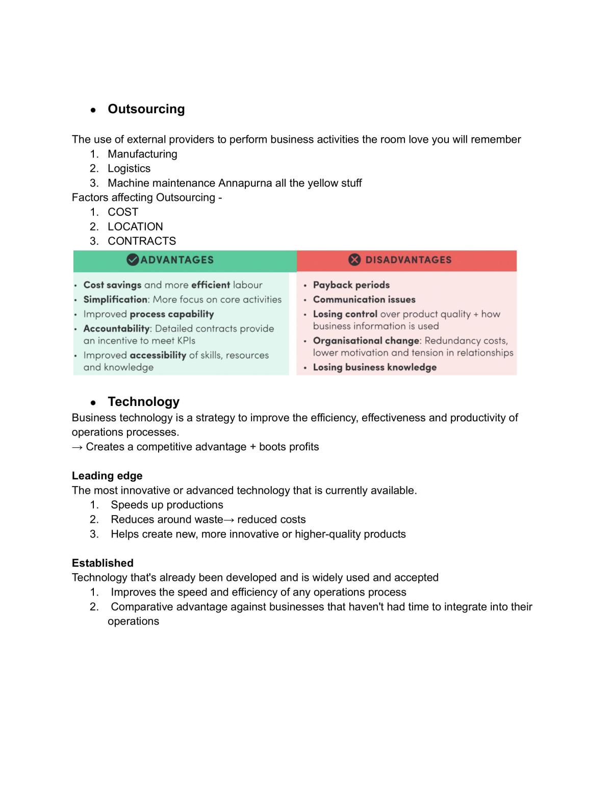 Business Studies Operations Study Notes  - Page 15