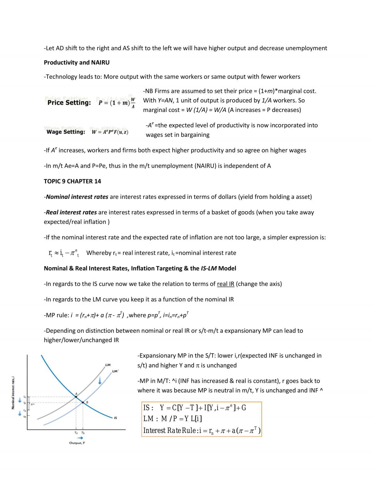 Complete Macroeconomic Analysis Notes - Page 29