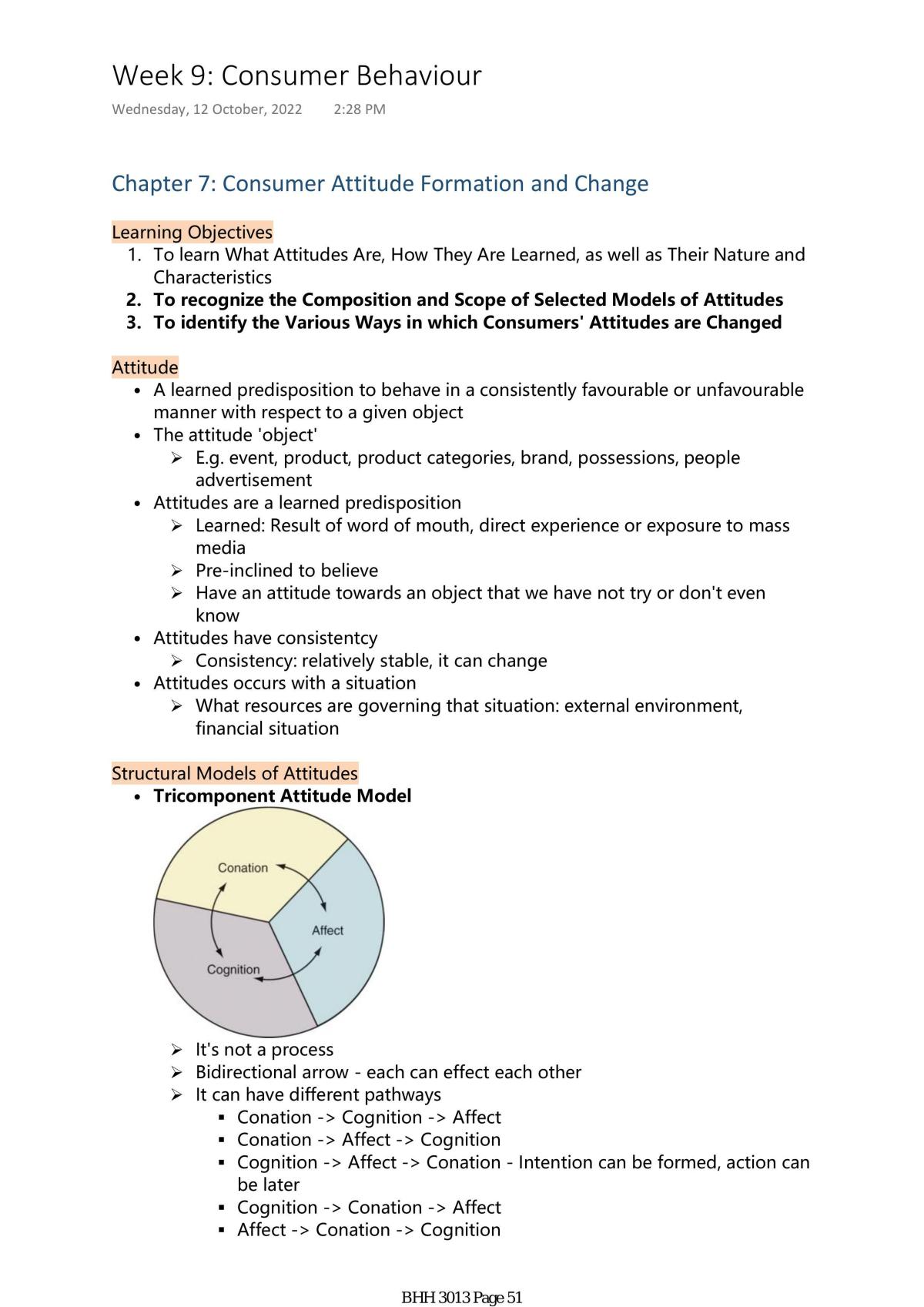 BHH 3013 - Consumer Behaviour Study Notes - Page 51