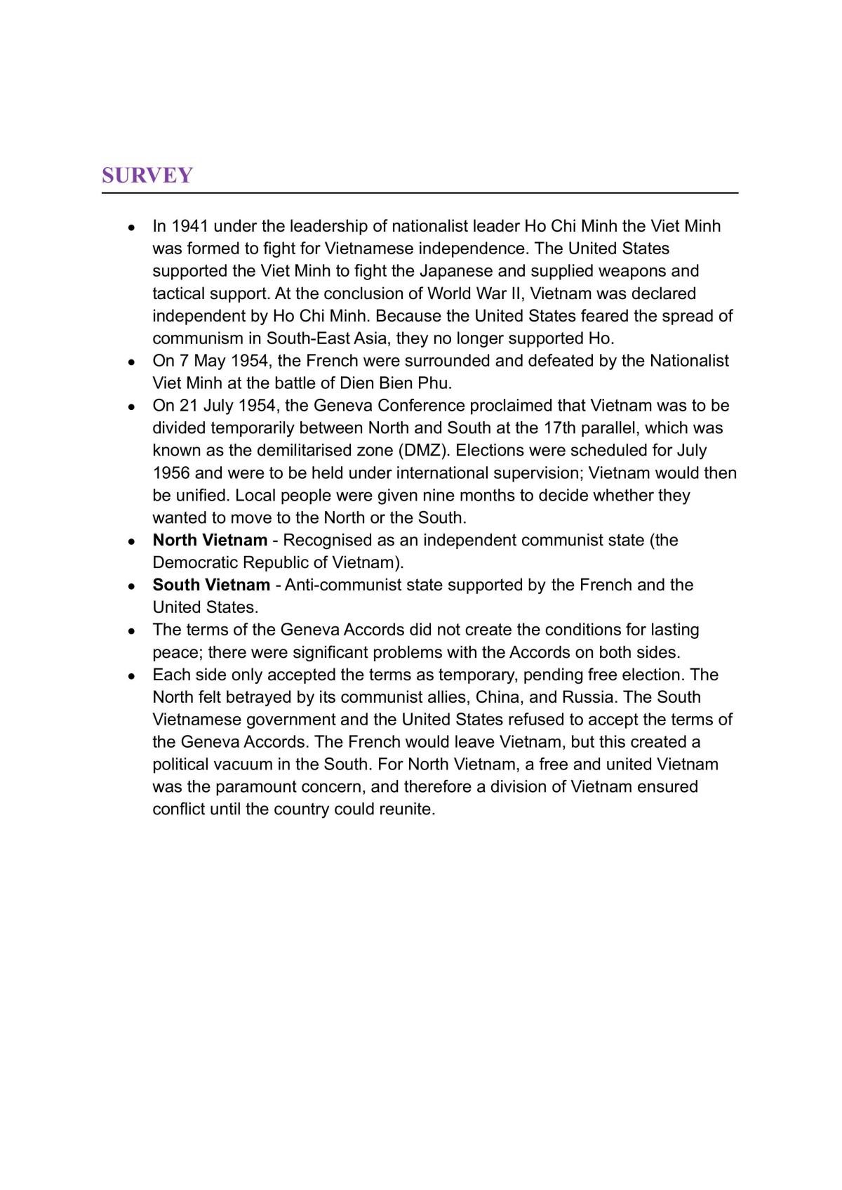 HSC - Conflict in Indochina Study Notes - Page 3