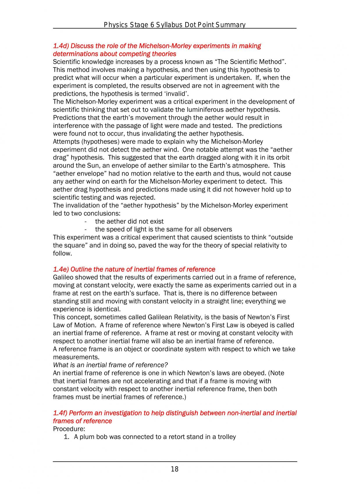 HSC Physics Topic 1: Space summary - Page 18