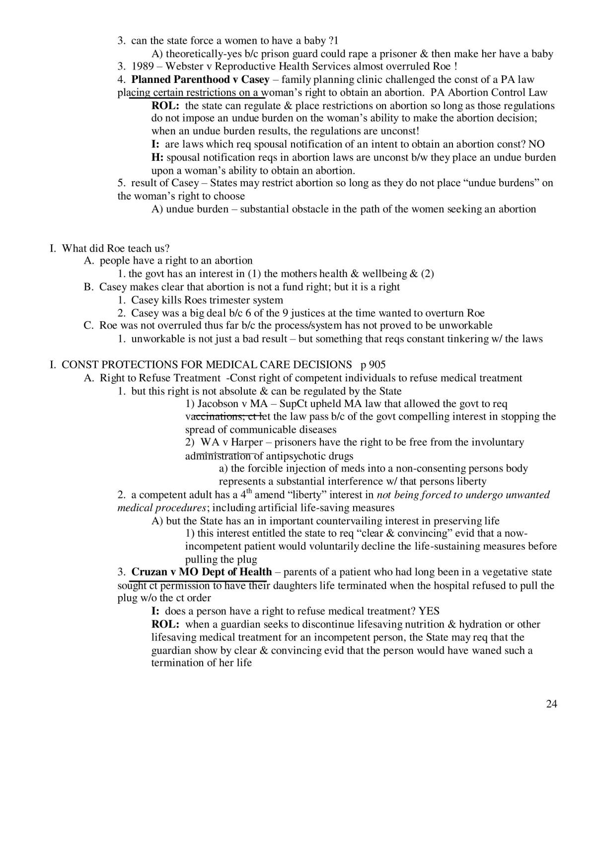 Constitutional Law: Civil And Political Rights Notes - Page 24