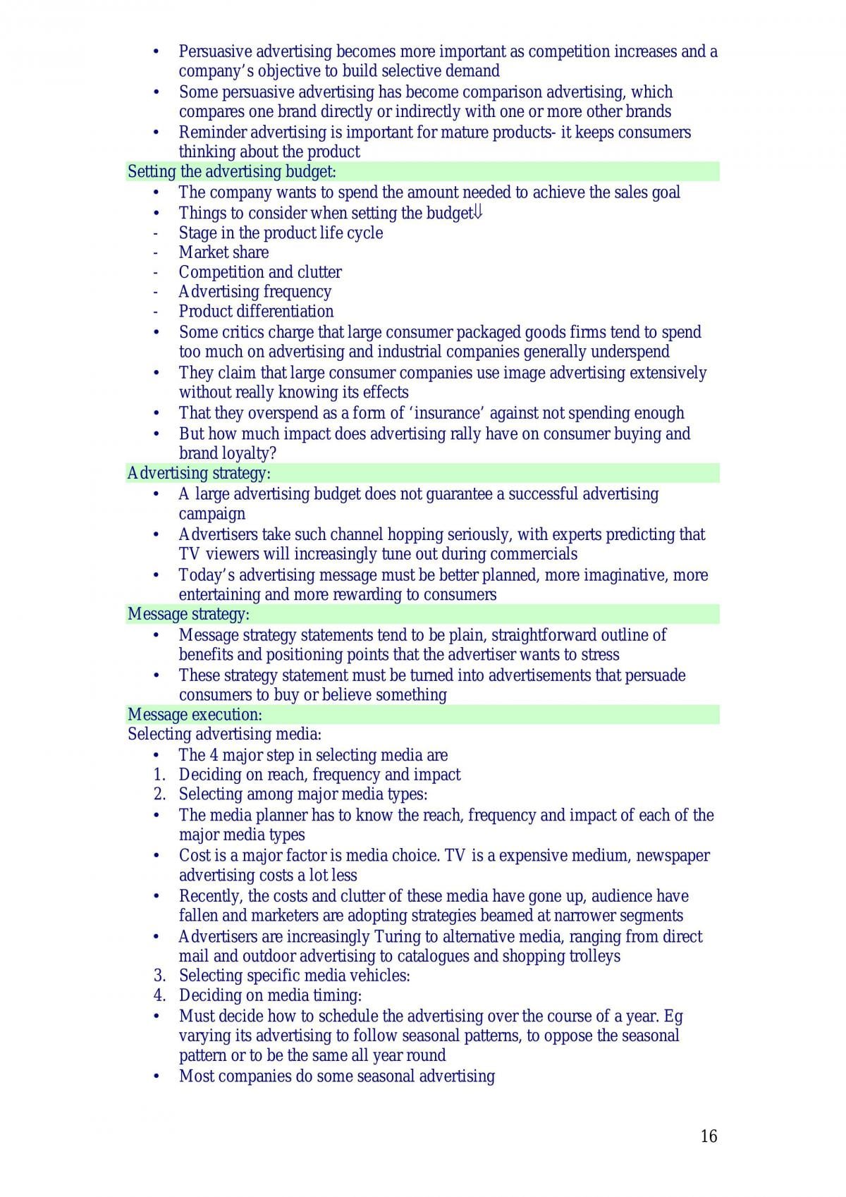 Introductory Marketing Principles Exam Notes - Page 16