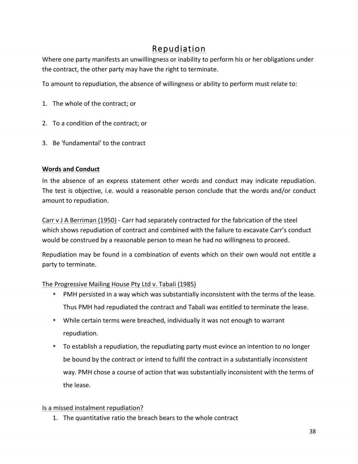 Full Contracts Law Notes - Page 38