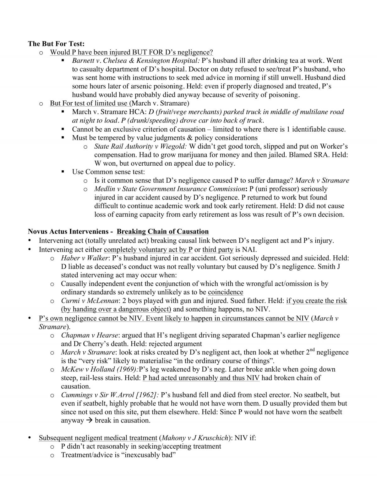 Complete Set of Tort Notes - Page 28