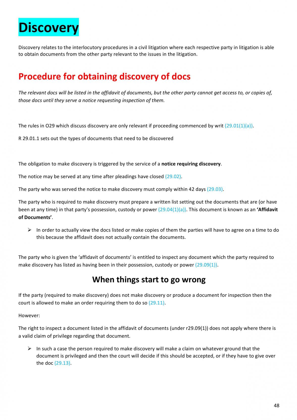 Civil Procedure Study Notes - Page 48