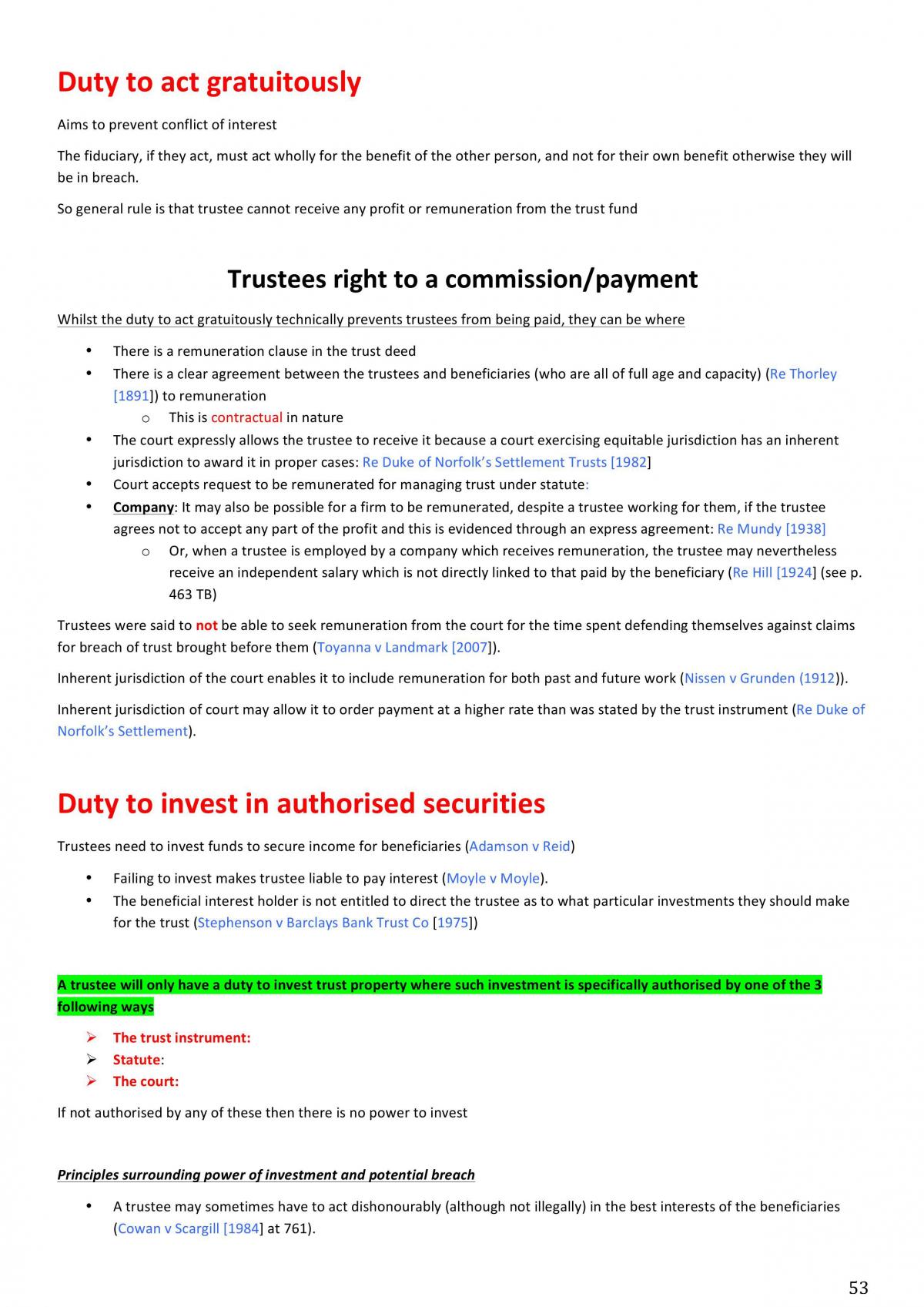 Equities & Trusts Exam Notes - Page 53