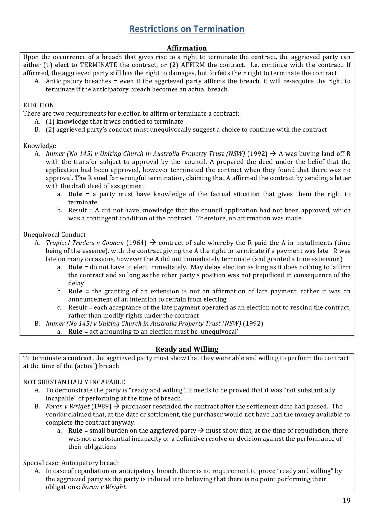 Complete Contracts Exam Notes - Page 19
