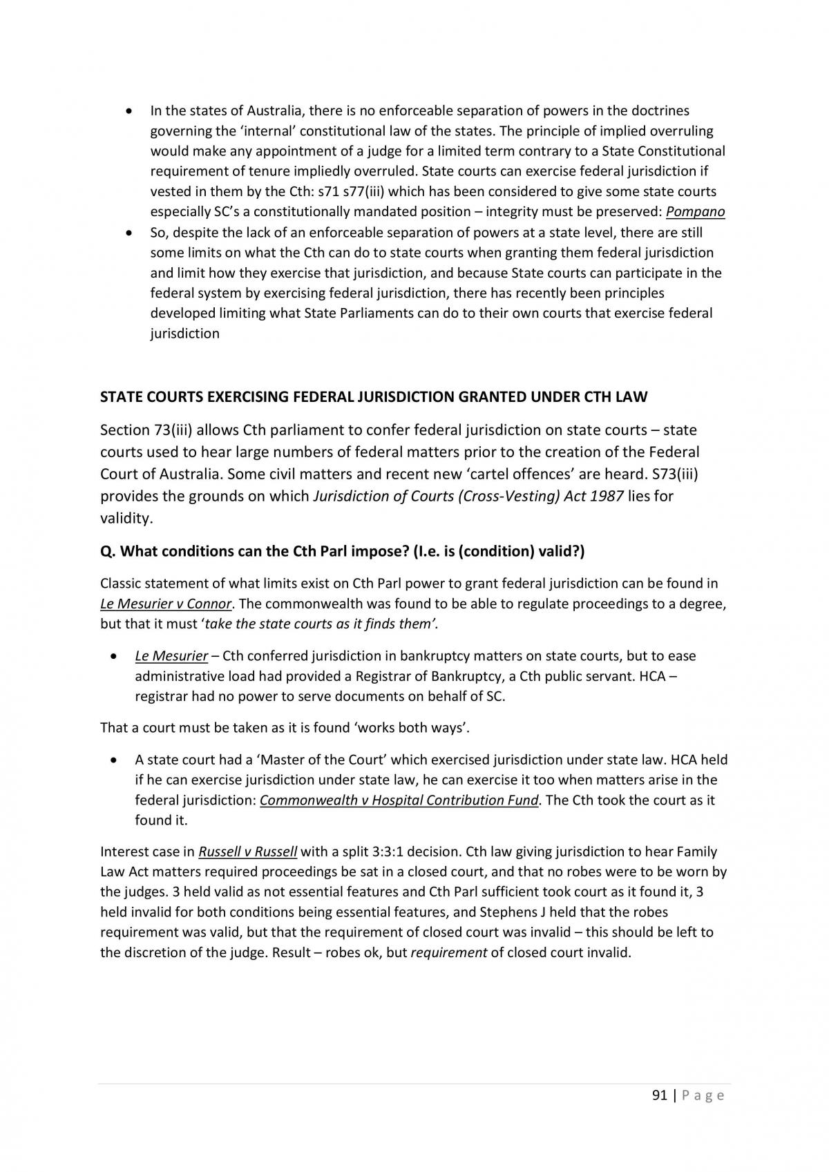 Full Study Notes for Constitutional Law  - Page 91