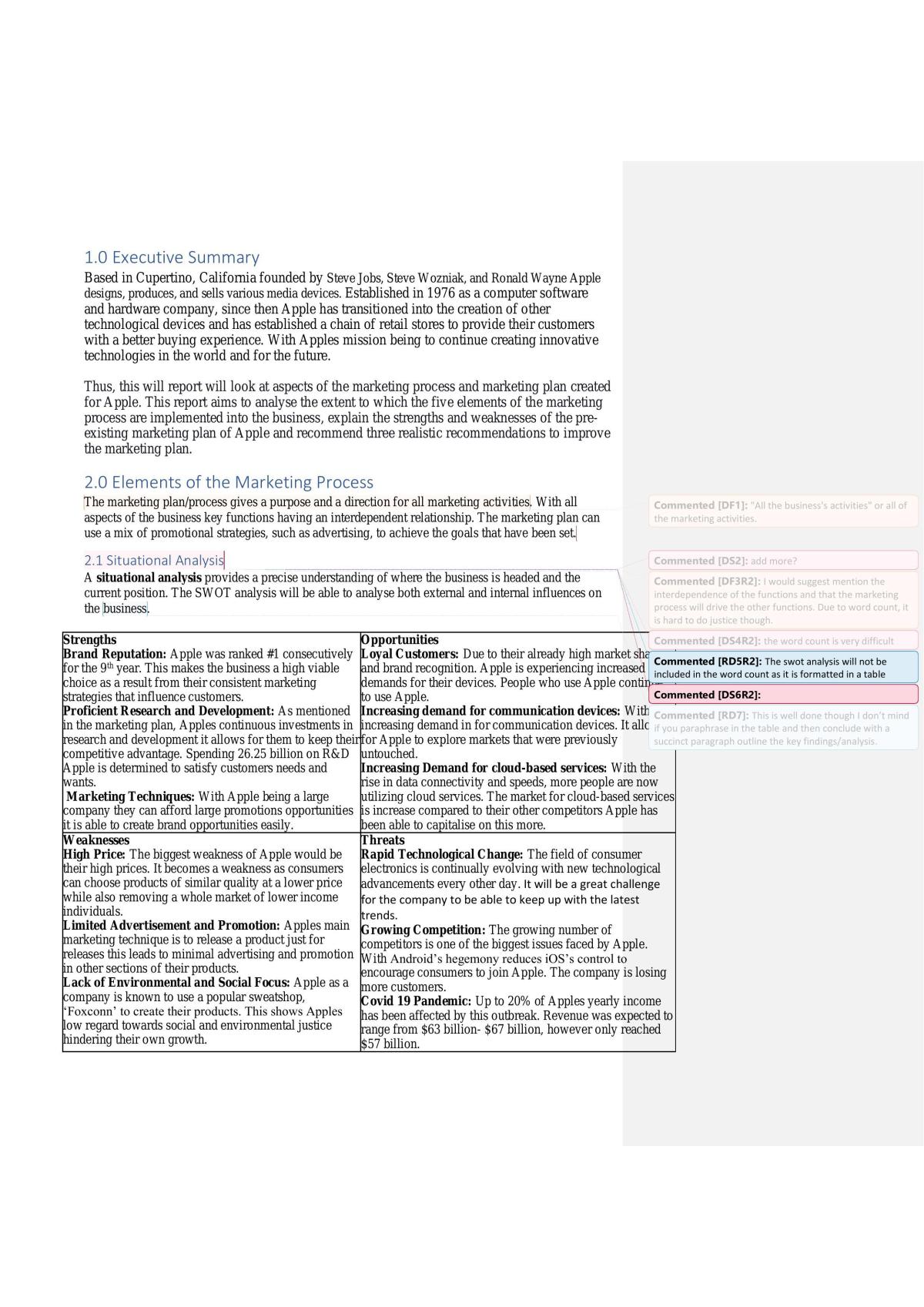 Apple Marketing Plan Analysis - Page 3