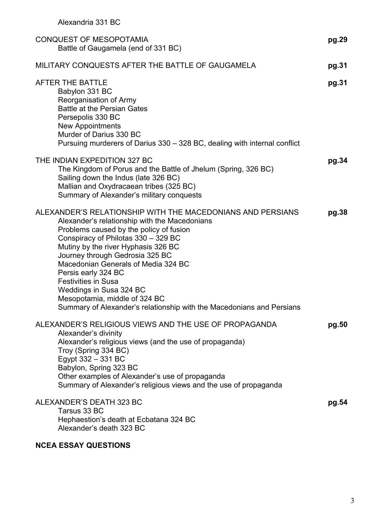 Lvl 3 Study guide Alexander the great External - Page 3