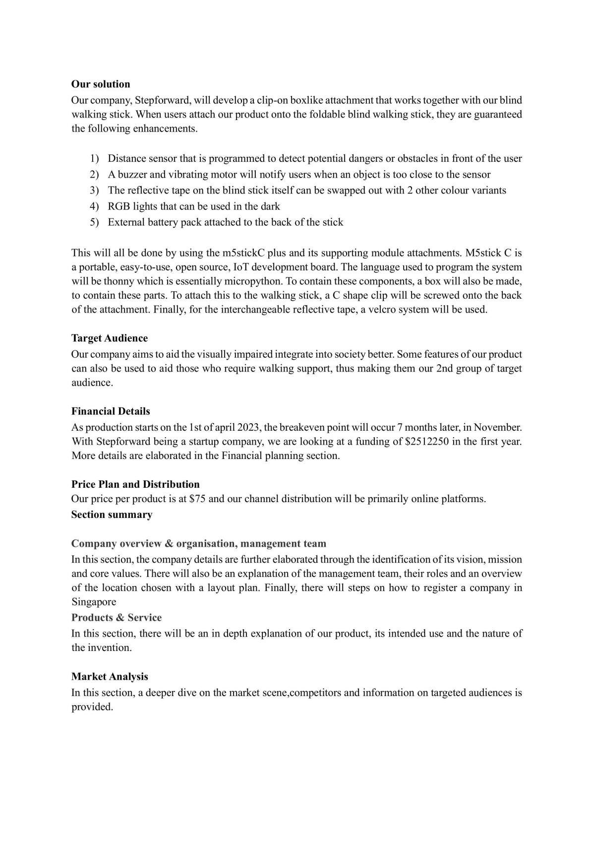Business Plan - Page 3