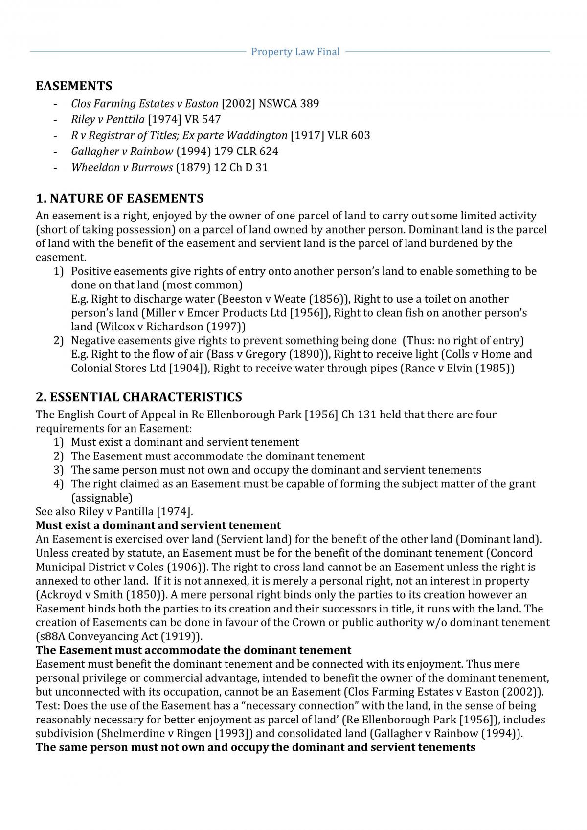 Final Study Notes for Property Law Exam - Page 17